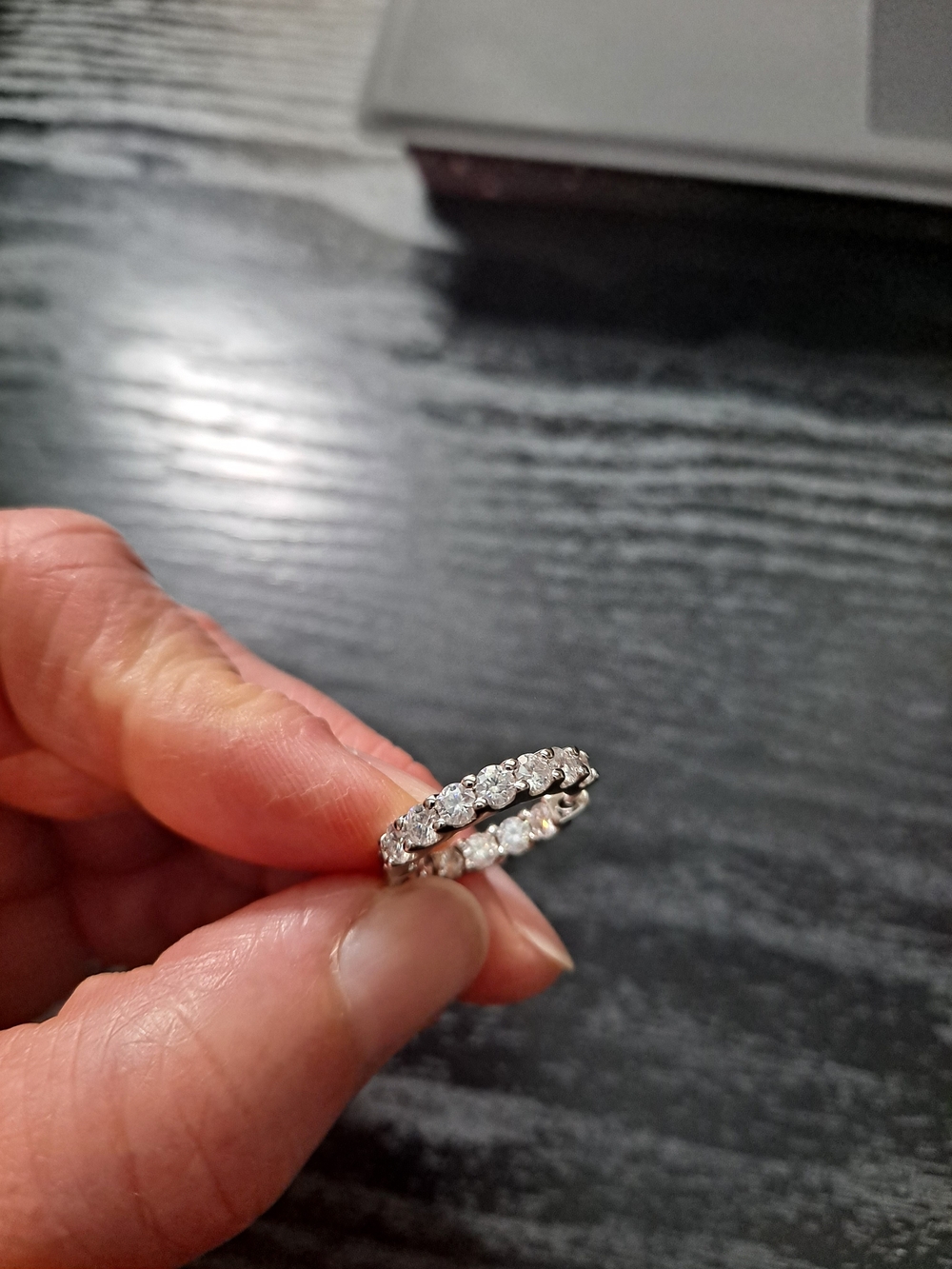 Certified 3.5mm 2.8CT Colorless Moissanite 925 Sterling Silver Hoop Earrings - Picture 10 of 11